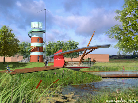 Balise pour le site Vallourec, Conception et illustration pour l'Atelier d'architecture Olivier Parent