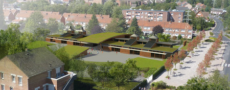 Concours école maternelle de Feignies, Conception associée et illustration pour l' Atelier d'Architecture Olivier Parent