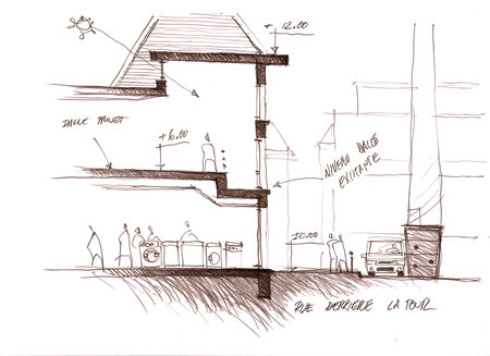 Conception pour l'agence Olivier Parent Architecte d'une surface commerciale sur Valenciennes
