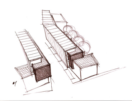 Conception et illustration pour Olivier Parent Architecte