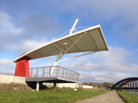 Conception des balises pour le Parc des Rives Cr&eacute;atives de l' Escaut