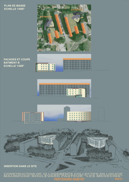 Concours pour Philippe Faucret Architecte, illustration et mise en page