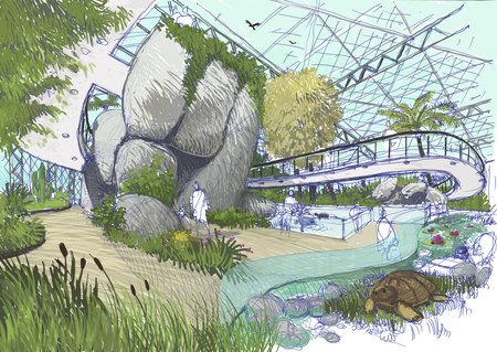 Aide &agrave; la conception et illustration pour Yoda Architecture