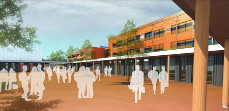 Concours Lycée Ferry anzin, Conception associée et illustration pour l'Atelier d'architecture Olivier Parent